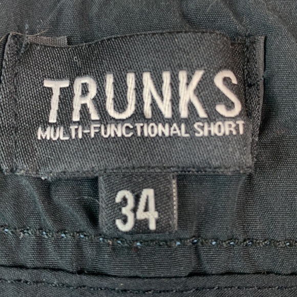 TRUNKS quick dry nylon, stretch 4 pocket walking / beach board shorts EUC - Picture 5 of 9